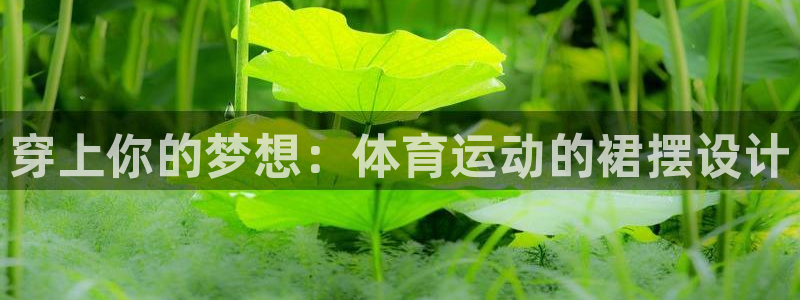 穿上你的梦想：体育运动的裙摆设计